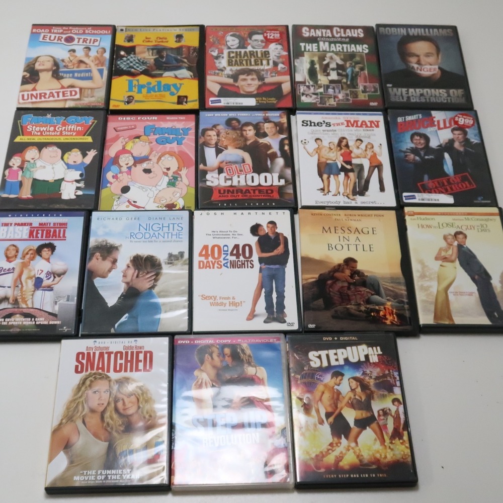Comedy DVD Lot Snatched Stepup Eurotrip Message in a bottle Family Guy R William